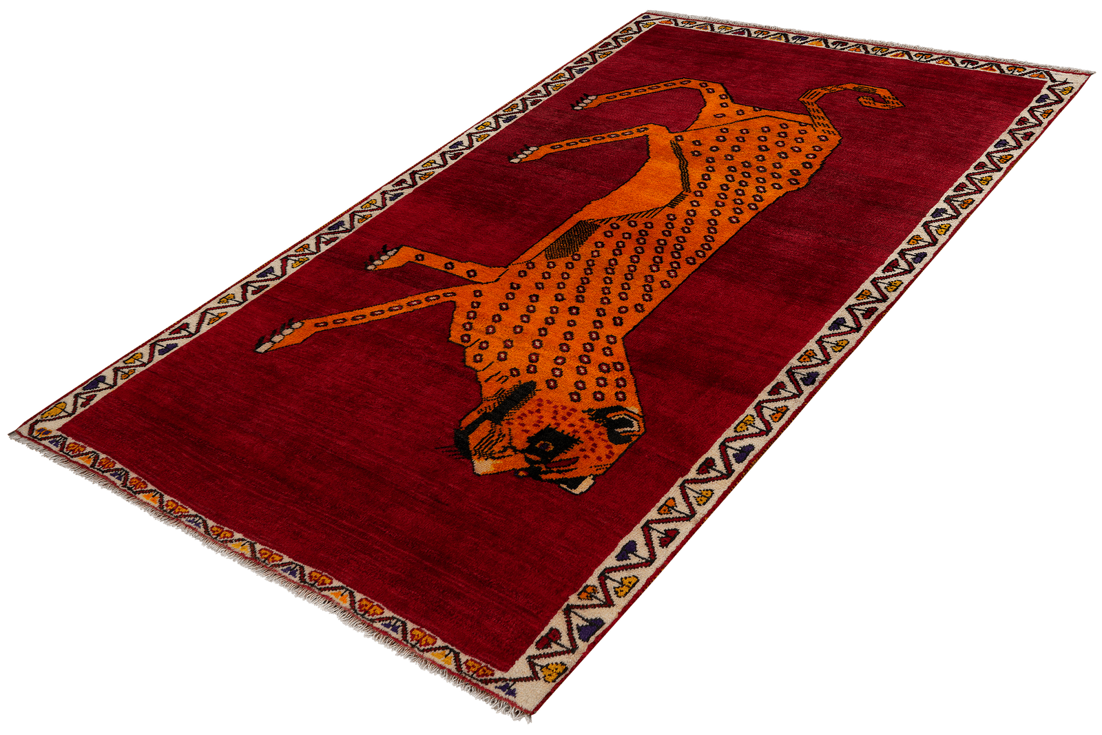 Gashgai — Hand-knotted, 109x185 cm, Red, 100% Virgin Wool | View 5