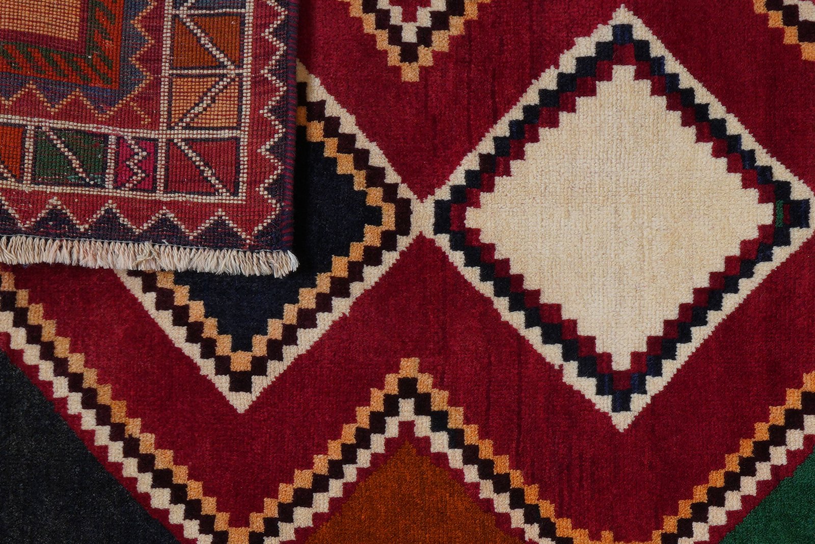 Gashgai — Hand-knotted, 109x180 cm, Red, 100% Virgin Wool | View 7