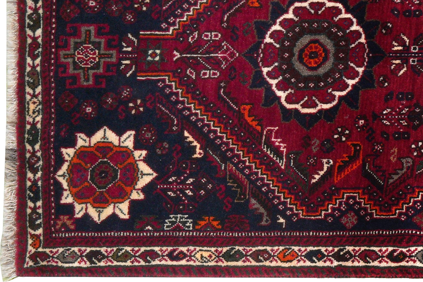 Gashgai — Hand-knotted, 77x302 cm, Red, 100% Virgin Wool | View 3