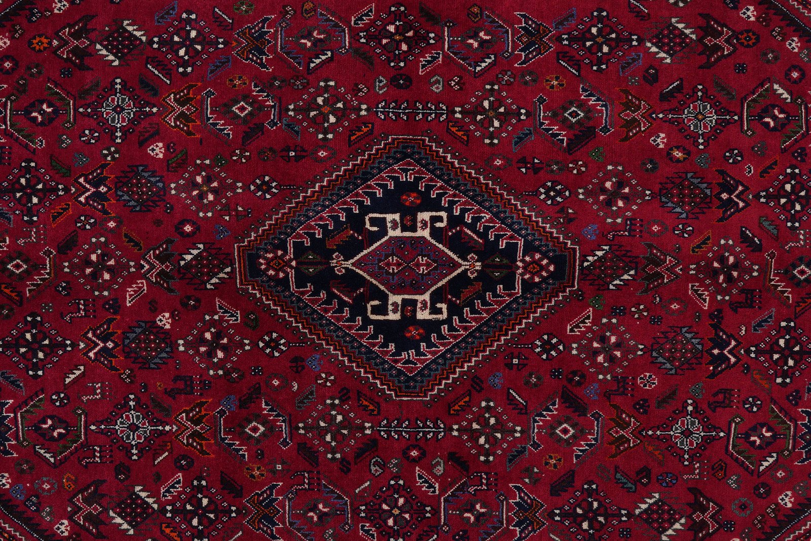 Gashgai — Hand-knotted, 198x298 cm, Red, 100% Virgin Wool | View 6