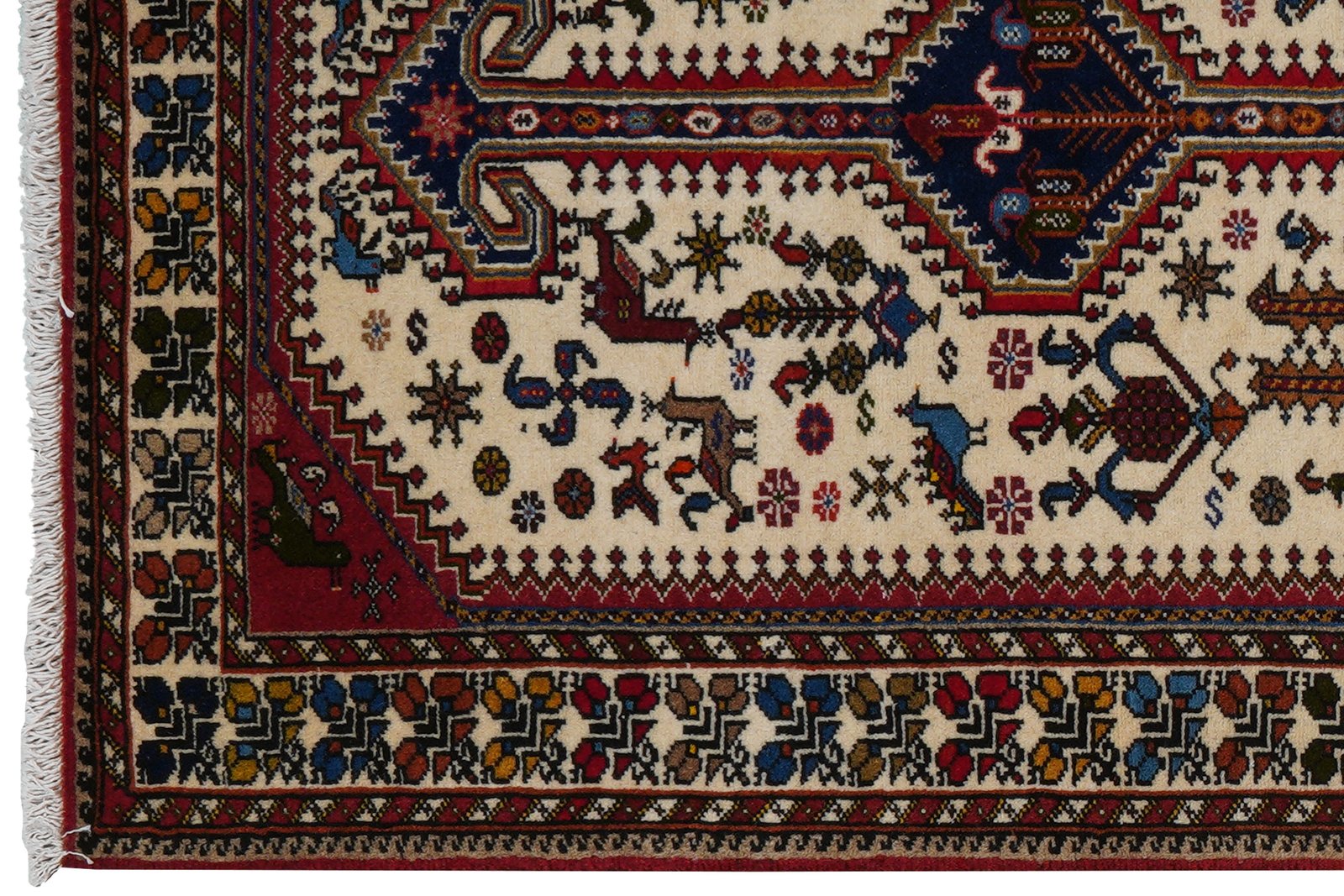Nasrabad — Hand-knotted, 81x200 cm, Beige, 100% Virgin Wool | View 3
