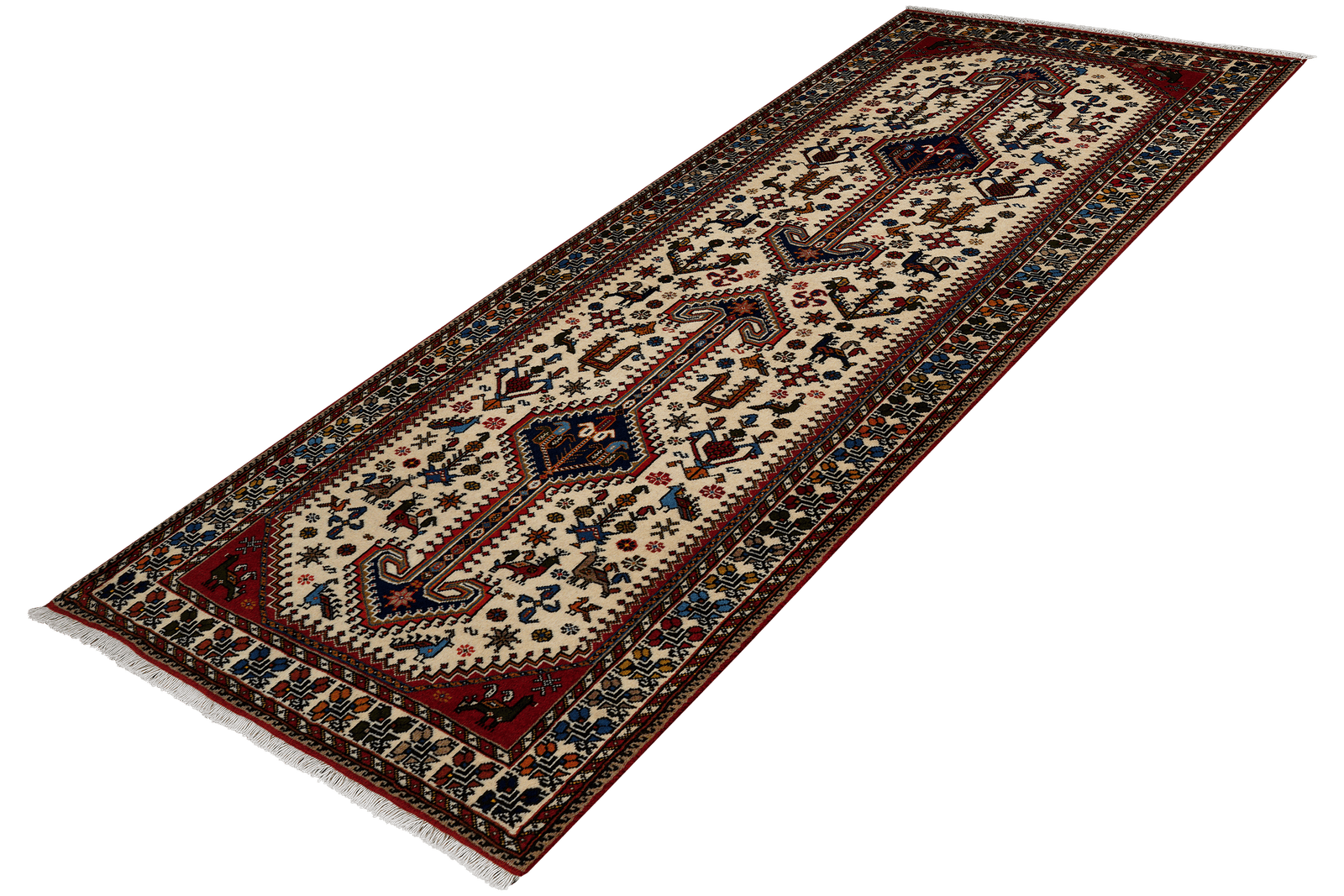 Nasrabad — Hand-knotted, 81x200 cm, Beige, 100% Virgin Wool | View 5