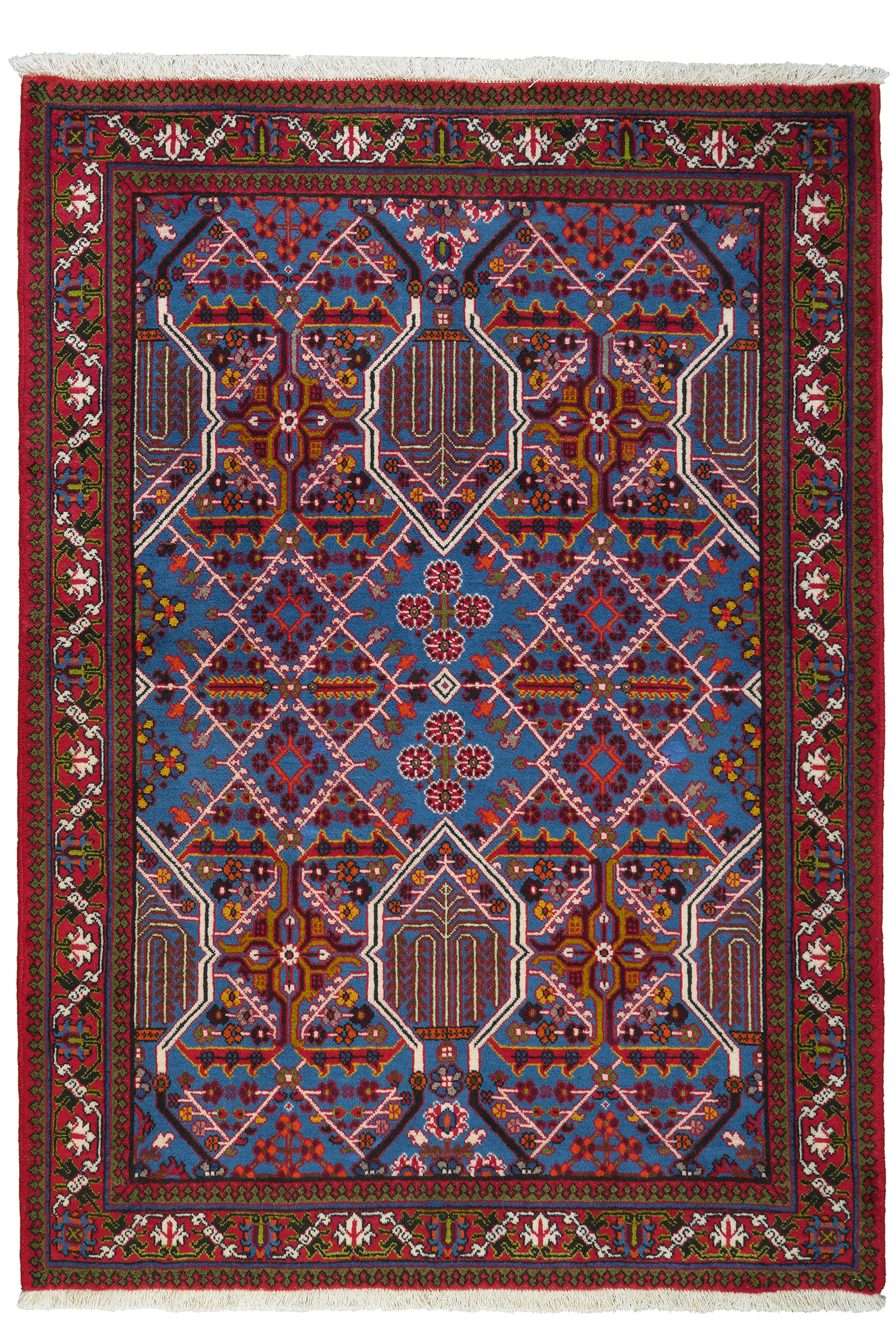 Meymeh — Handgefertigt, 158x110 cm, Rot, 100% Virgin Wool | Main view