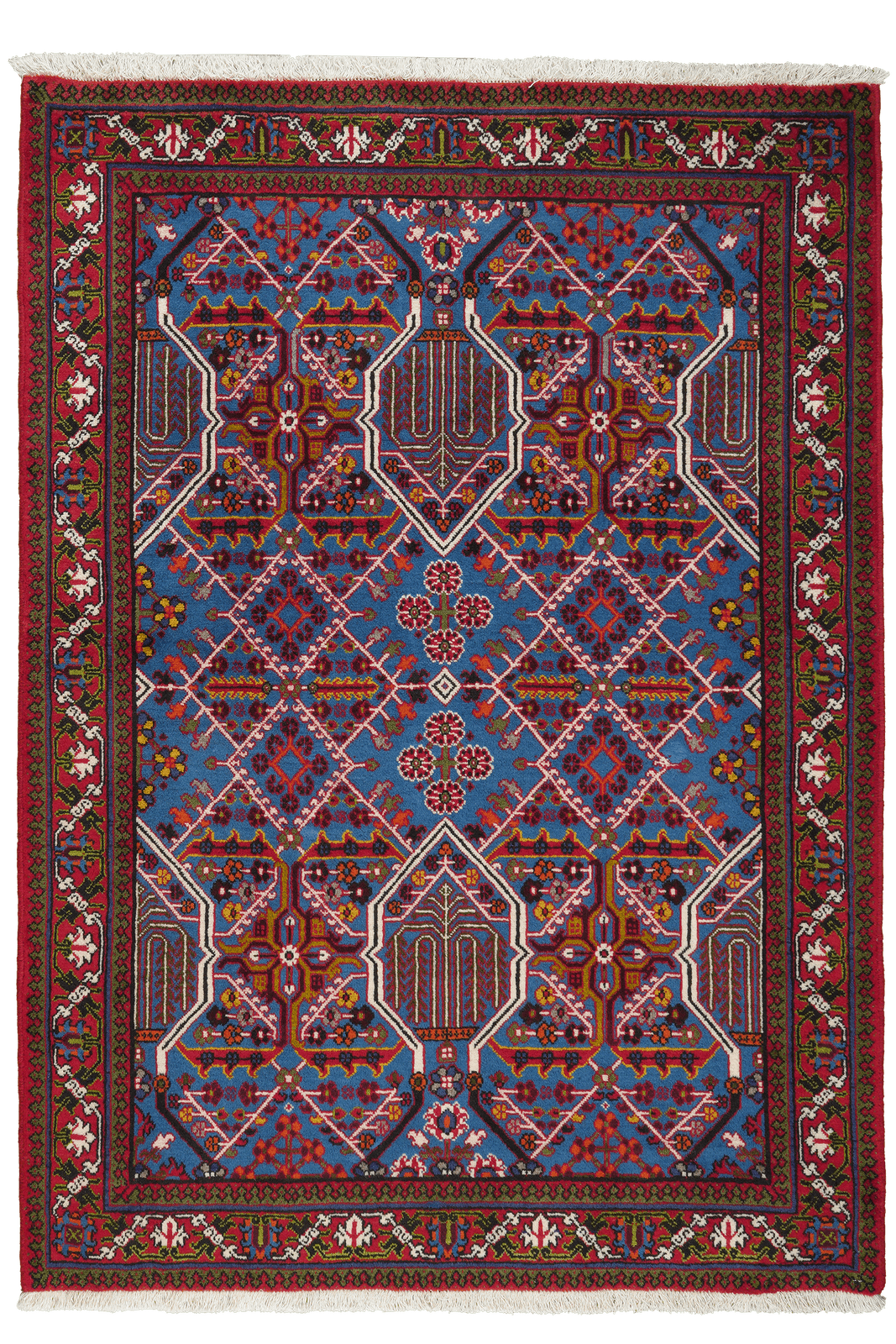 Meymeh — Hand-knotted, 110x158 cm, Blue, 100% Virgin Wool | Main view