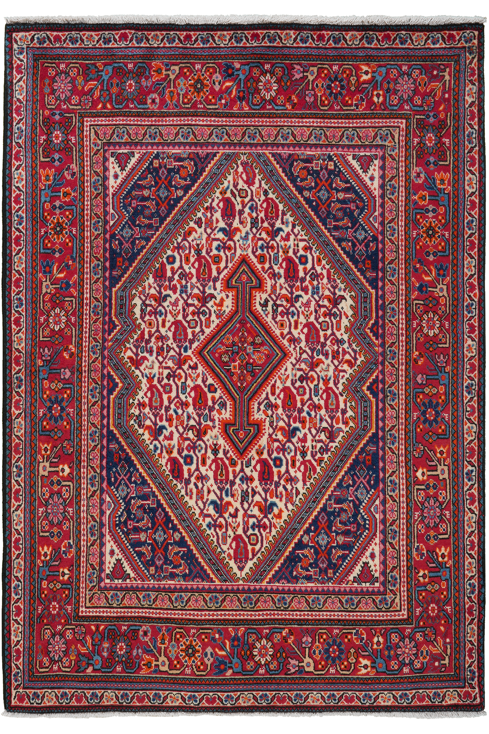 Djozan — Handgefertigt, 158x108 cm, Rot, 100% Virgin Wool | Main view