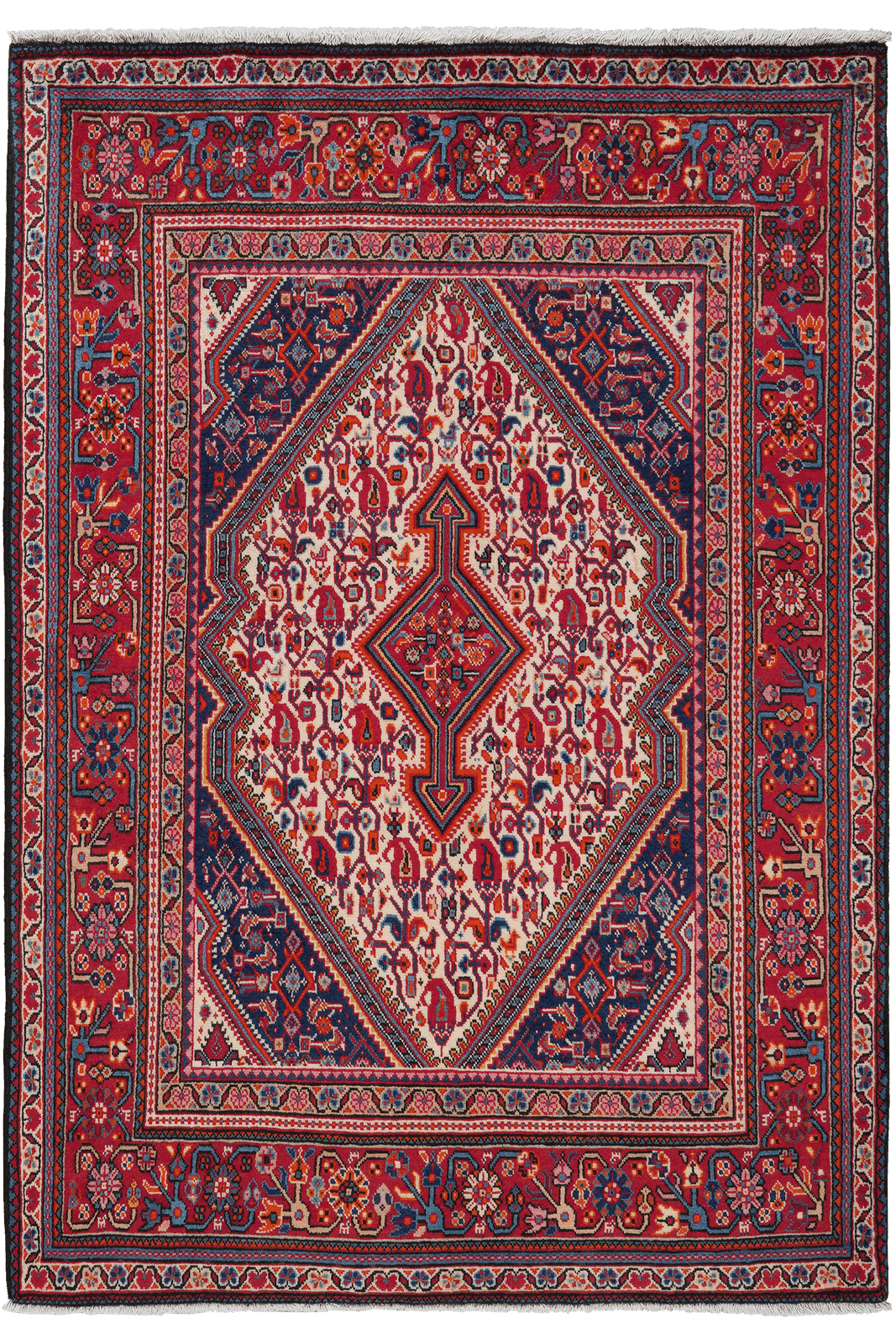 Djozan — Hand-knotted, 108x158 cm, Beige, 100% Virgin Wool | Main view