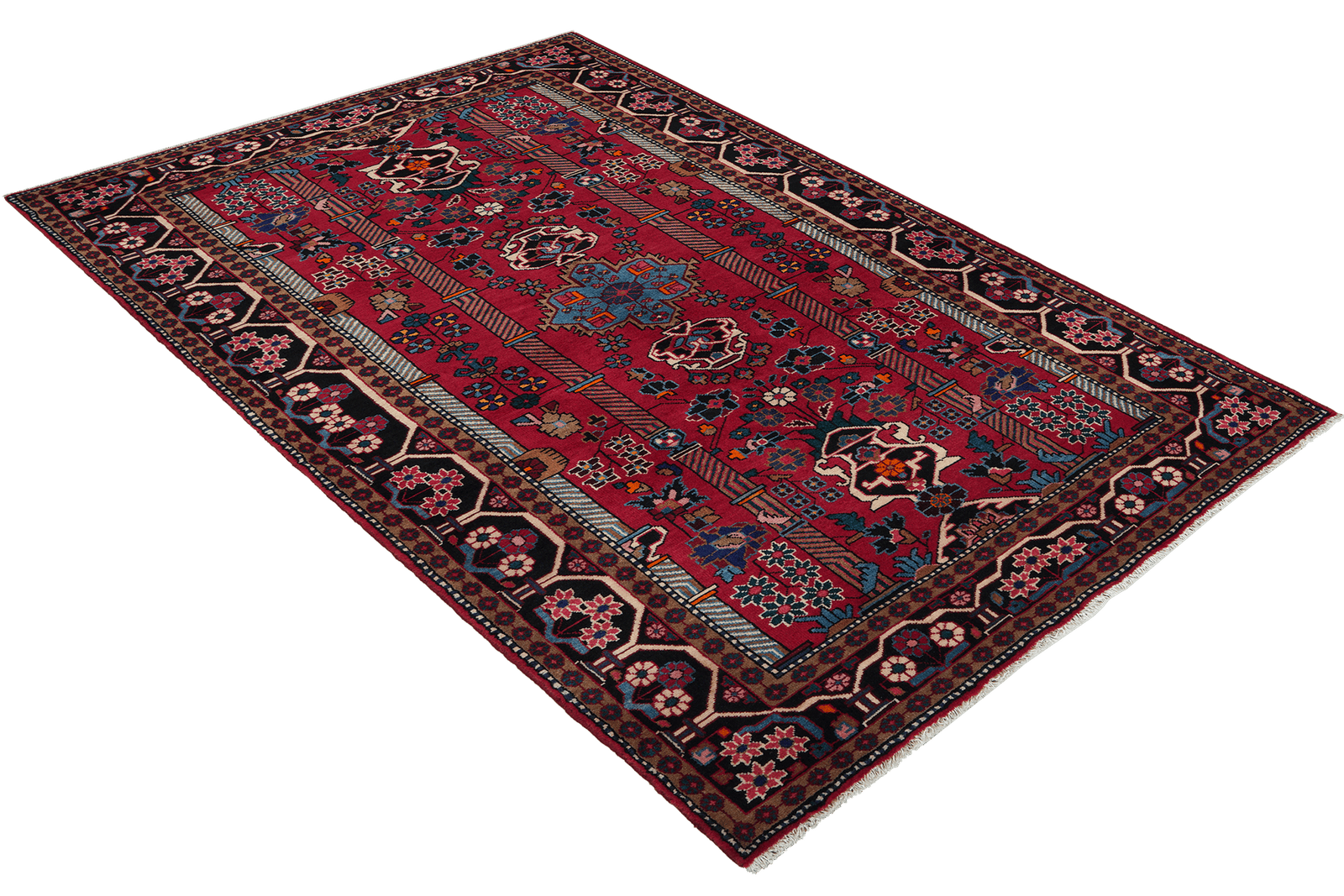 Nahavand — Hand-knotted, 142x252 cm, Red, 100% Virgin Wool | View 4