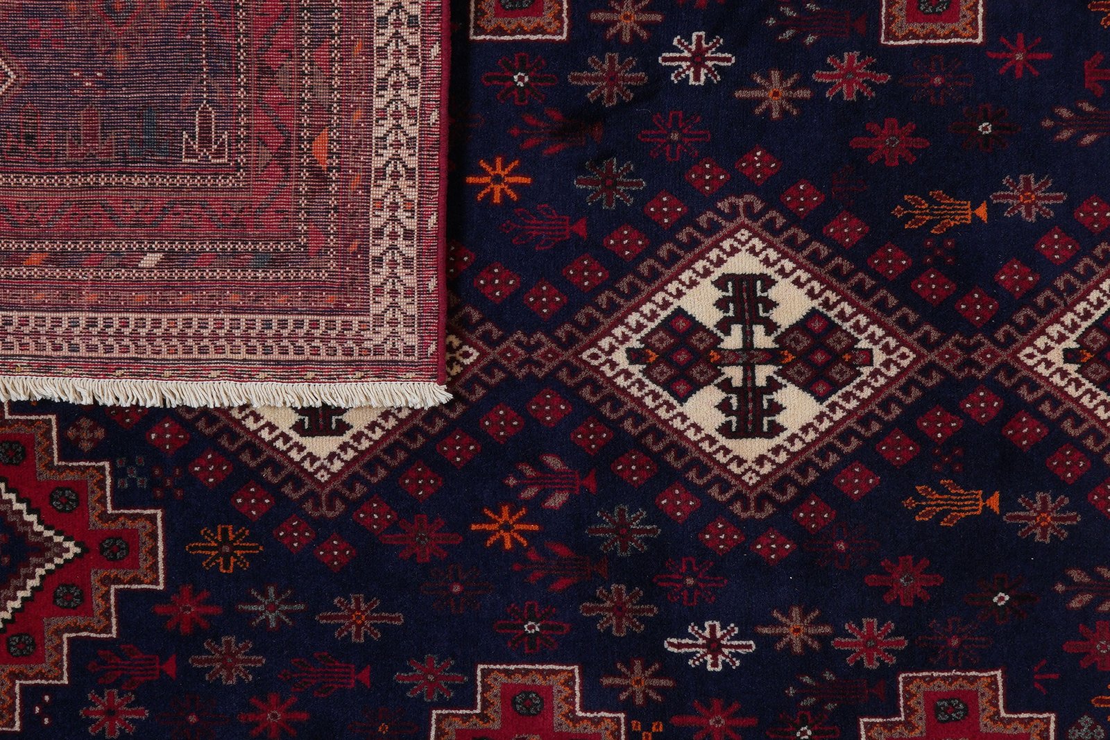 Afshar — Hand-knotted, 176x241 cm, Blue, 100% Virgin Wool | View 7