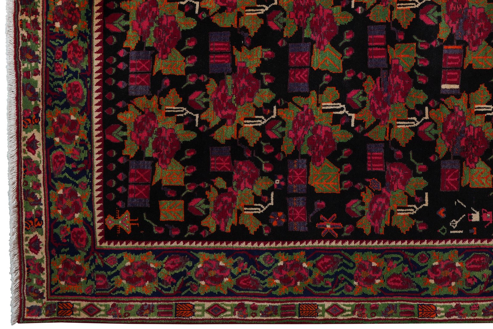Afshar — Hand-knotted, 179x235 cm, Blue, 100% Virgin Wool | View 3