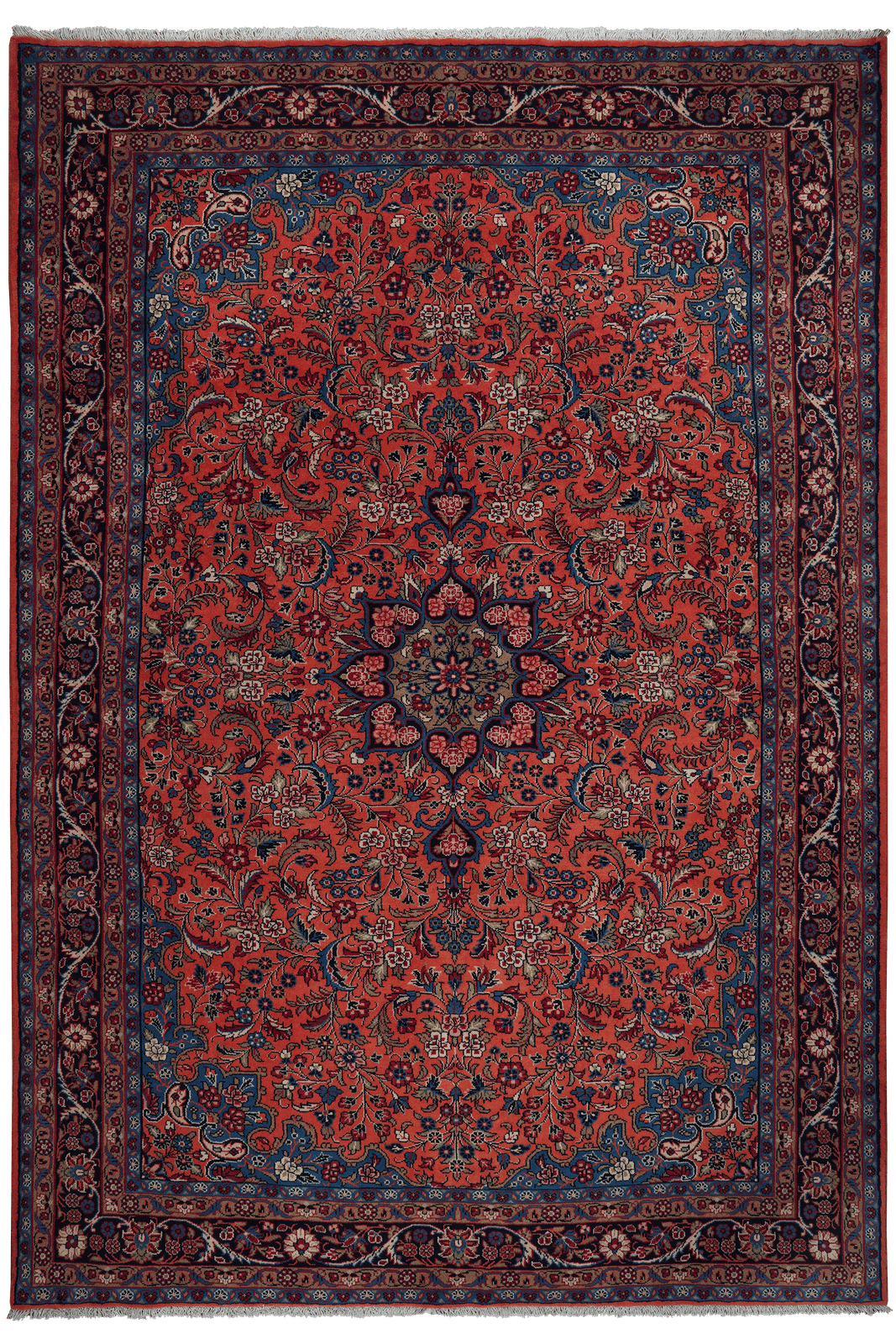 Mehreban — Hand-knotted, 206x300 cm, Red, 100% Virgin Wool | Main view