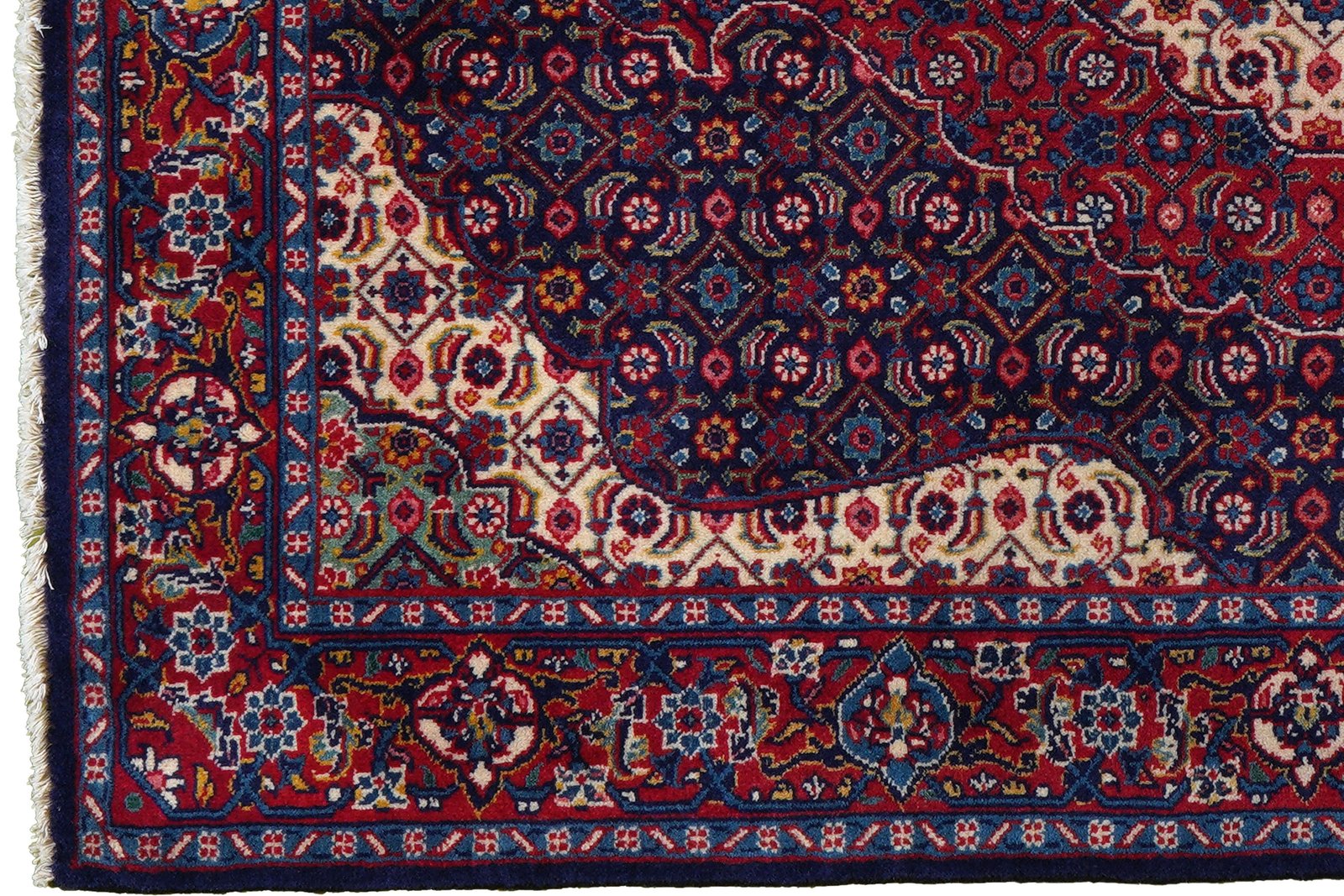 Sarough — Hand-knotted, 106x153 cm, Blue, 100% Virgin Wool | View 3