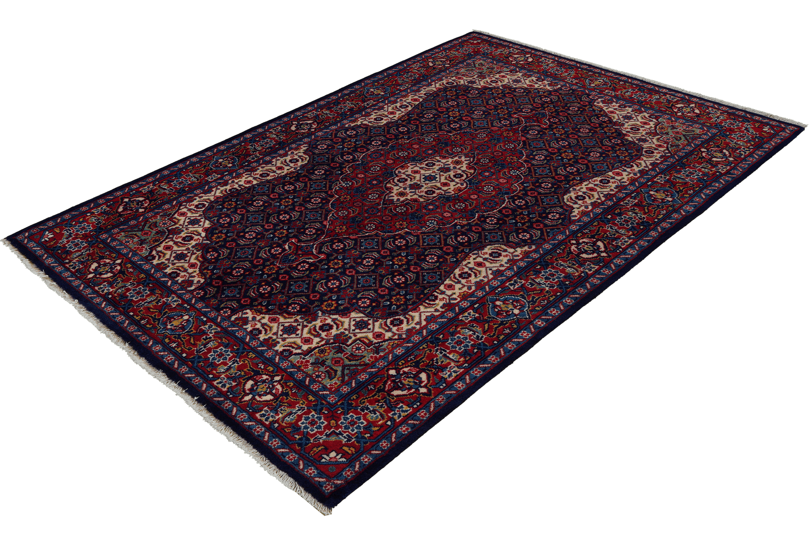 Sarough — Hand-knotted, 106x153 cm, Blue, 100% Virgin Wool | View 5