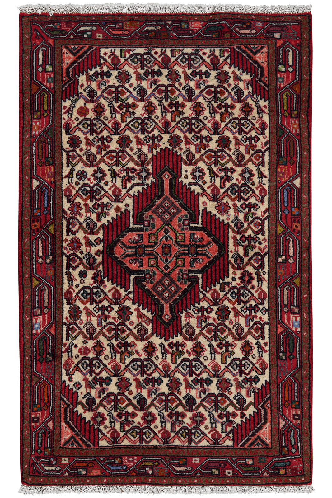 Assadabad — Hand-knotted, 78x126 cm, Beige, 100% Virgin Wool | Main view
