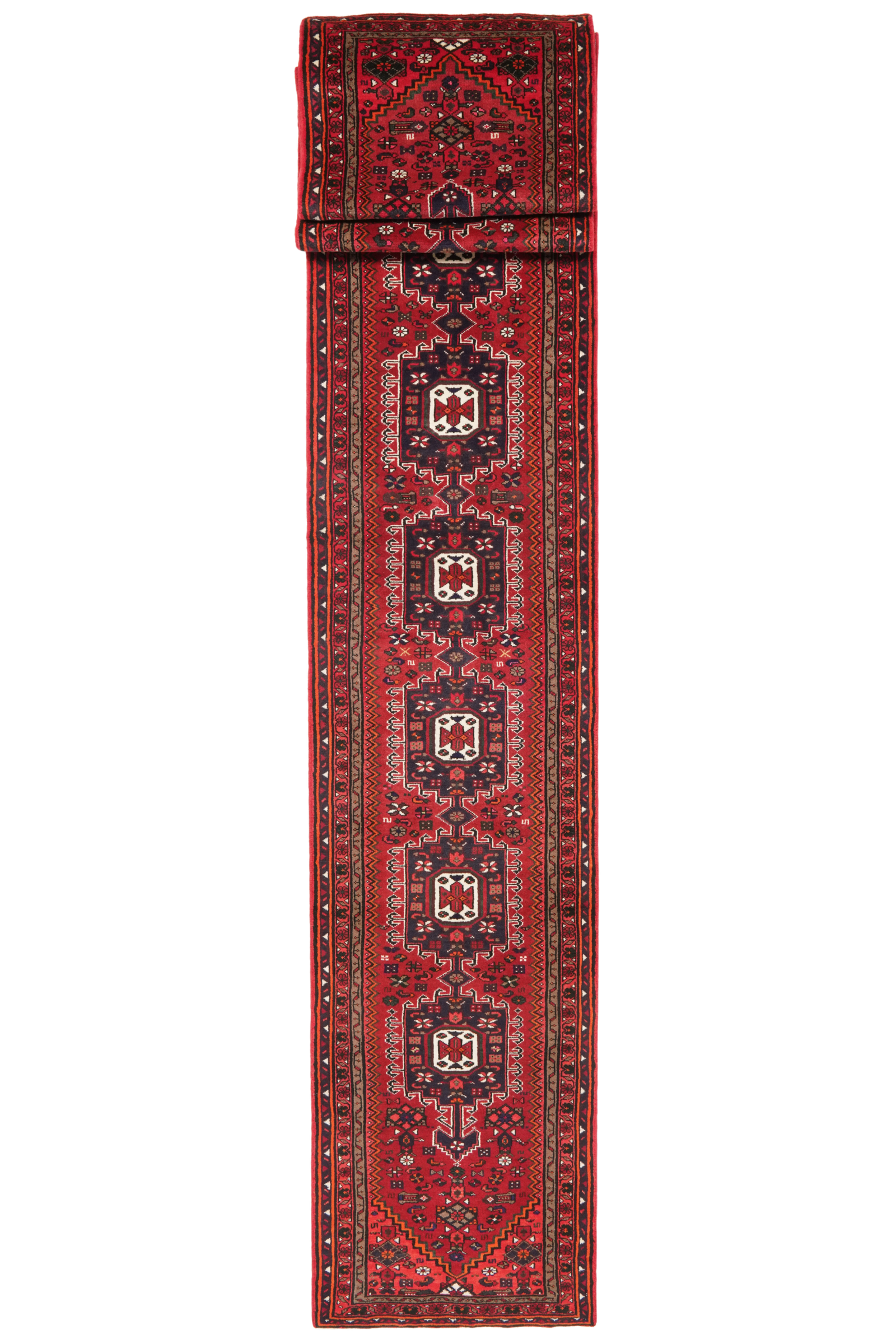 Khamseh — Handgefertigt, 579x80 cm, Rot, 100% Virgin Wool | Main view
