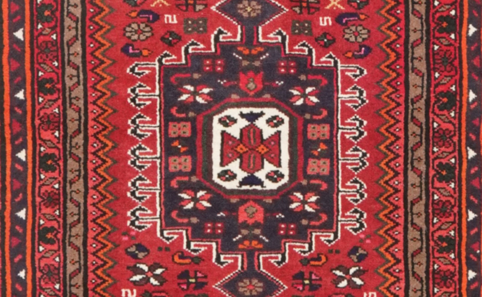 Khamseh — Hand-knotted, 80x579 cm, Red, 100% Virgin Wool | View 4