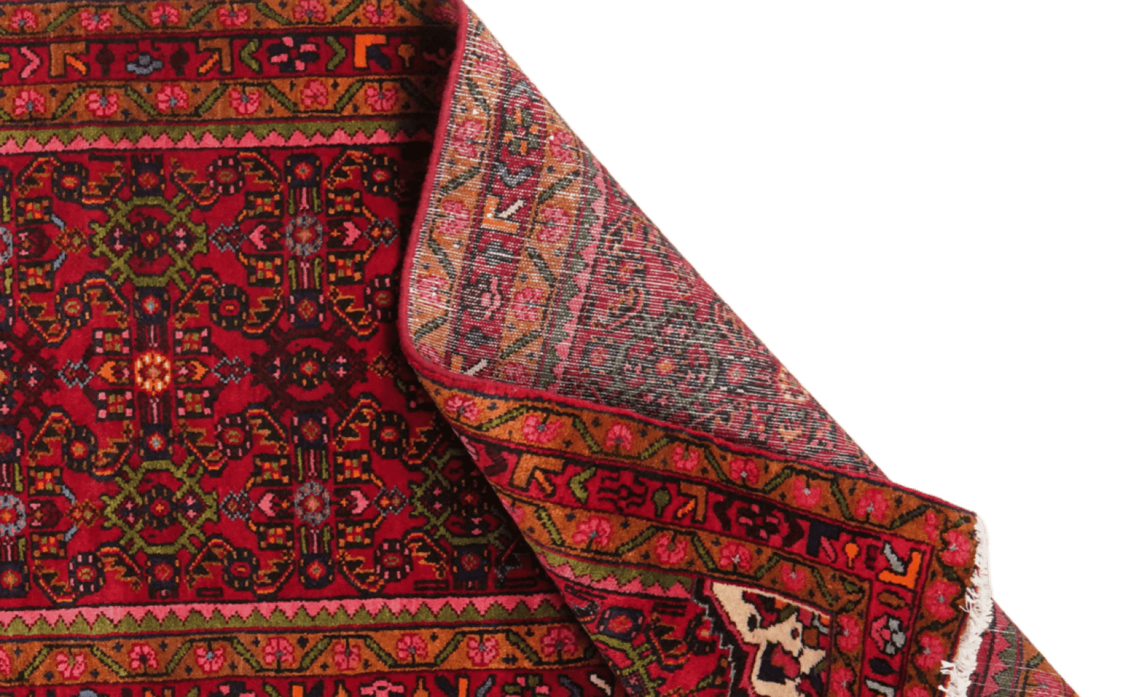 Hosseinabad — Hand-knotted, 92x434 cm, Red, 100% Virgin Wool | View 5