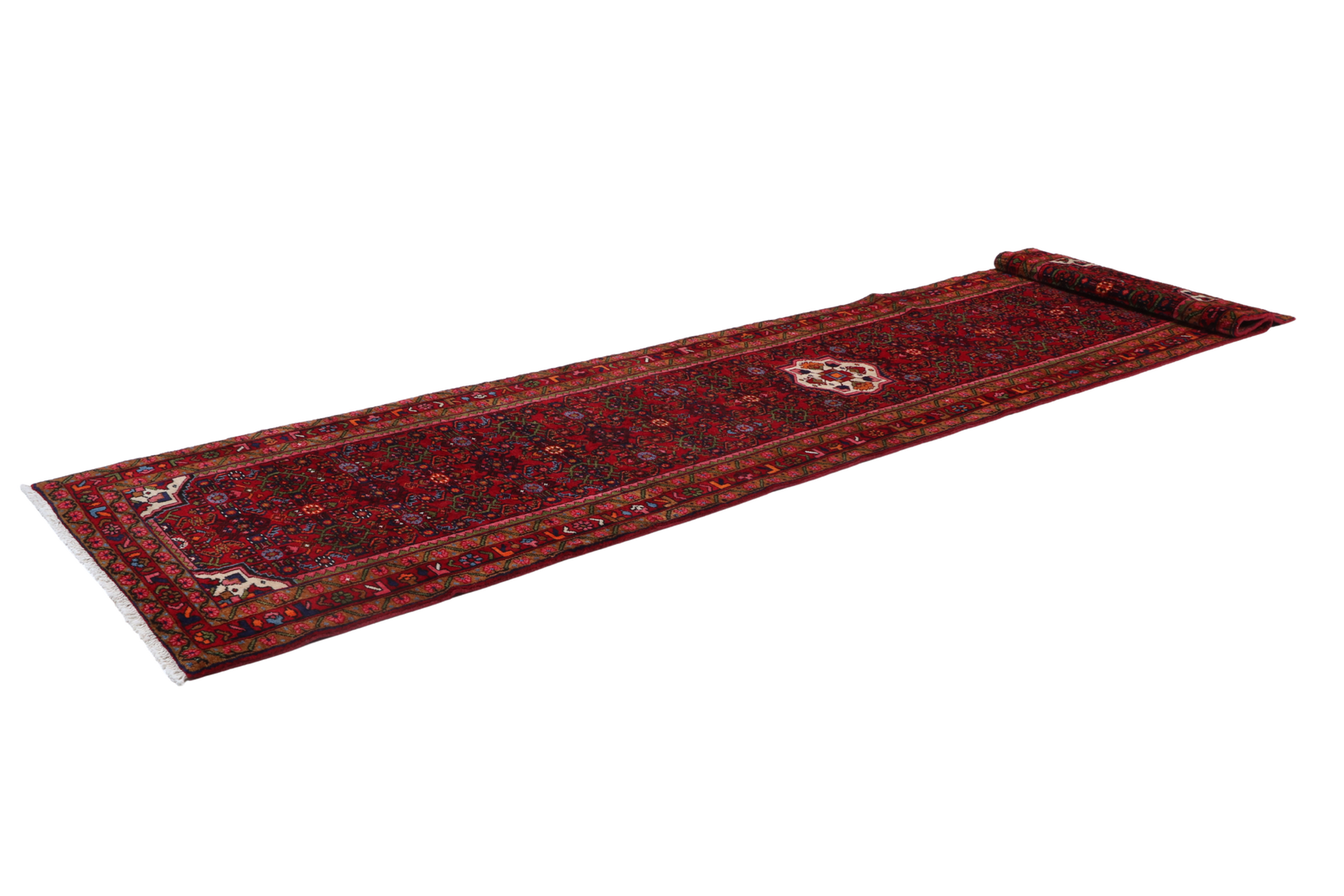 Hosseinabad — Handgefertigt, 434x92 cm, Rot, 100% Virgin Wool | View 7