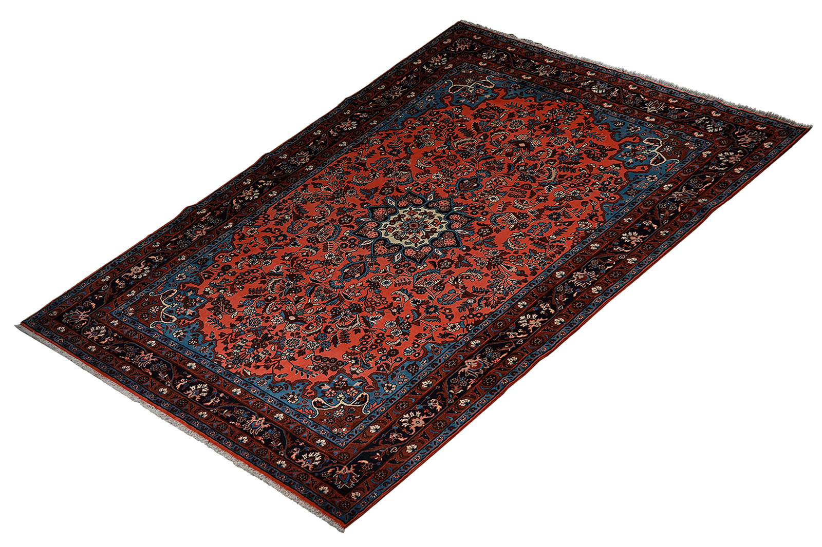 Mehreban — Handgefertigt, 295x213 cm, Blau, 100% Virgin Wool | View 6