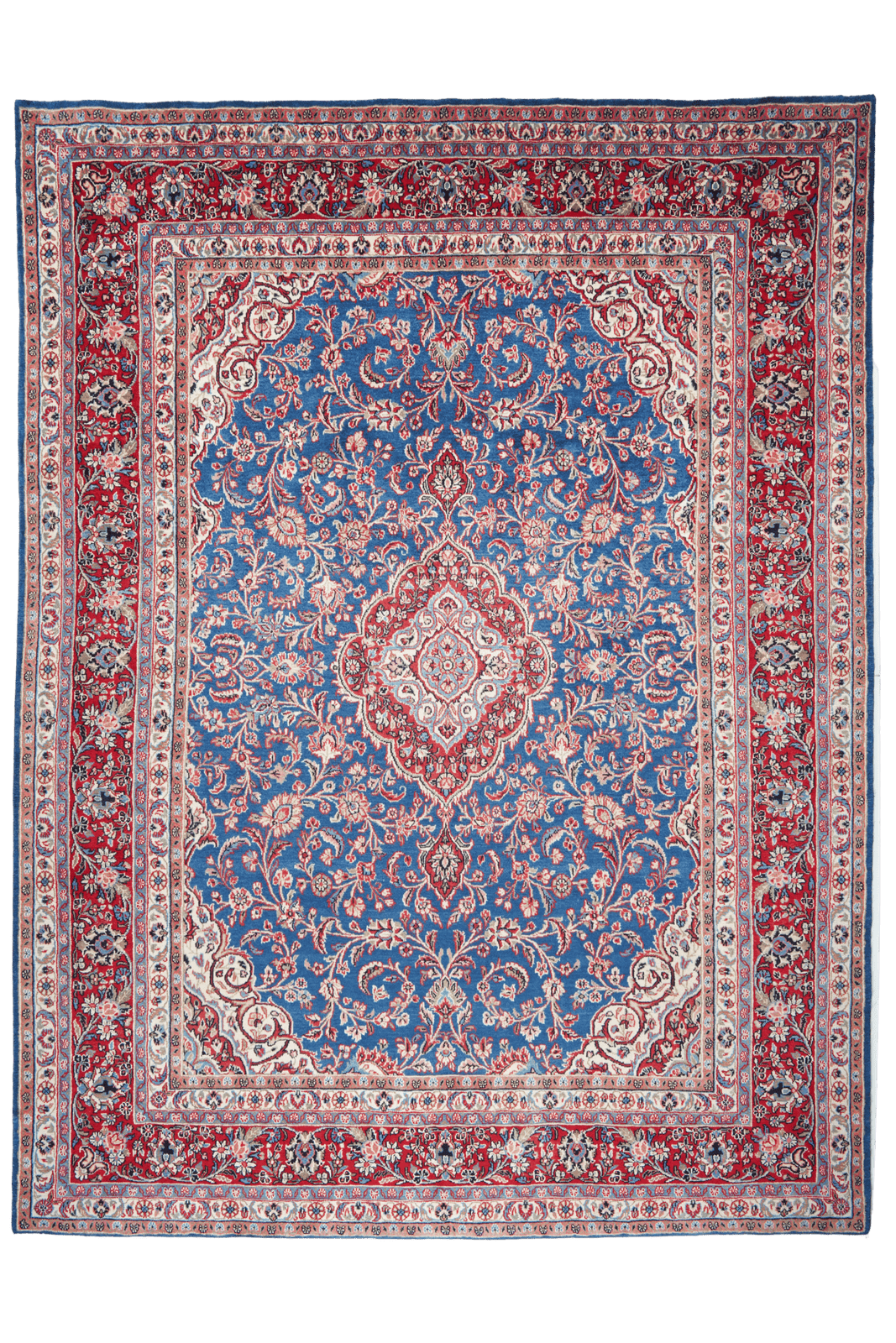 Ekbatan — Hand-knotted, 274x363 cm, Blue, 100% Virgin Wool | Main view