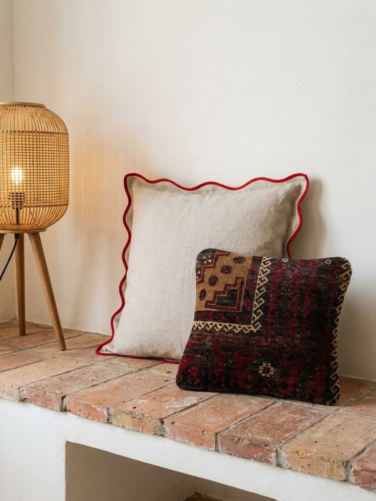 Kelim Cuscino · Fatto a mano – Multicolore, 40x40 cm, retro