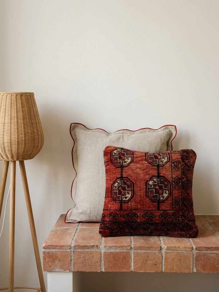 Kelim Cushion · Handcrafted – Multicolour, 40x40 cm, back
