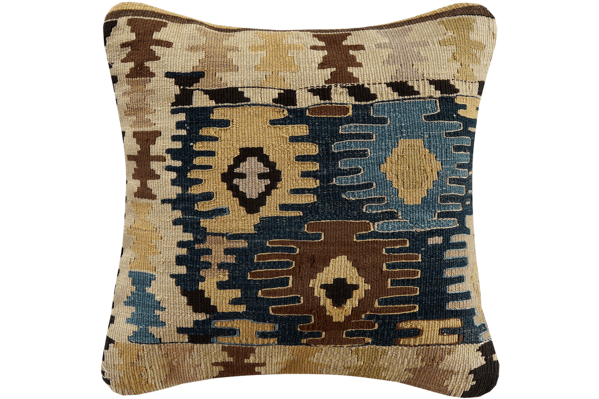 Kelim Coussin · Fait main – Multicolore, 40x40 cm