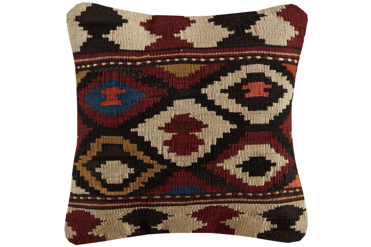 Kelim Cuscino · Fatto a mano – Multicolore, 40x40 cm