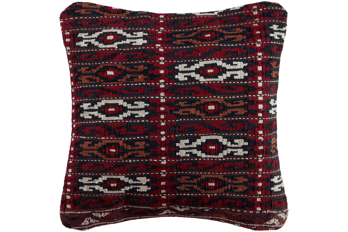 Kelim Coussin · Fait main – Multicolore, 40x40 cm