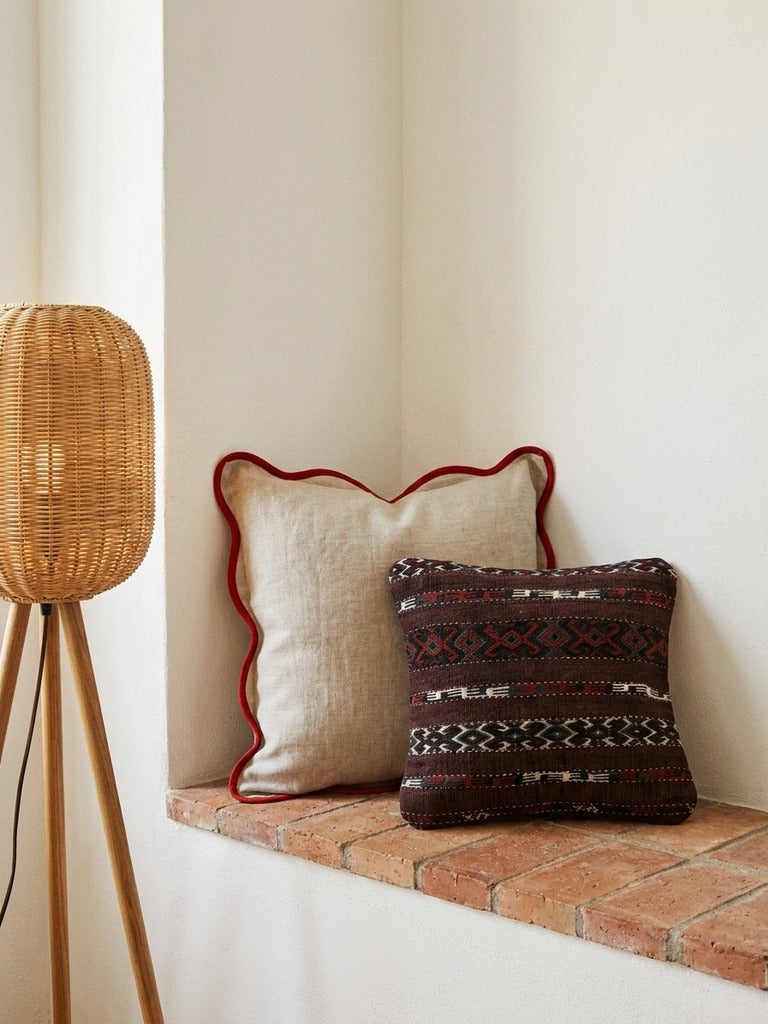 Kelim Cushion · Handcrafted – Multicolour, 40x40 cm, back