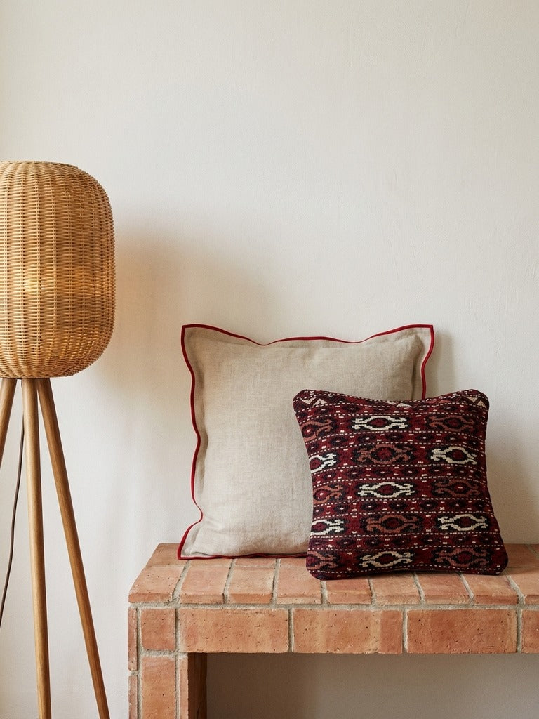 Kelim Cushion · Handcrafted – Multicolour, 40x40 cm, back
