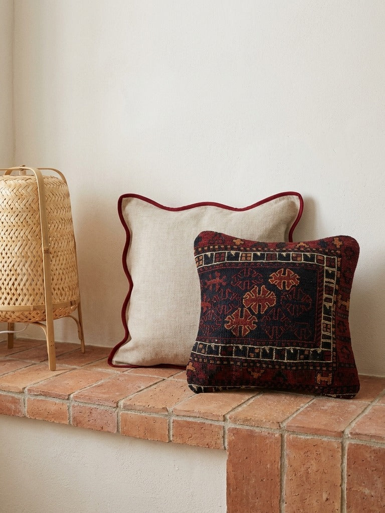 Kelim Cushion · Handcrafted – Multicolour, 40x40 cm, back