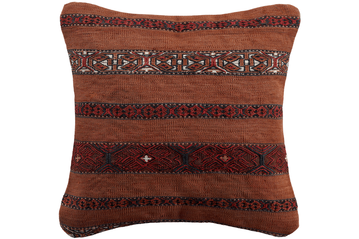 Kelim Coussin · Fait main – Multicolore, 40x40 cm