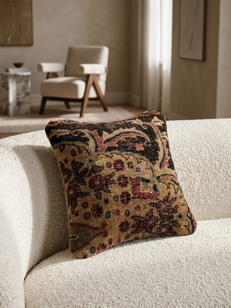 Kelim Cushion · Handcrafted – Multicolour, 40x40 cm, detail view