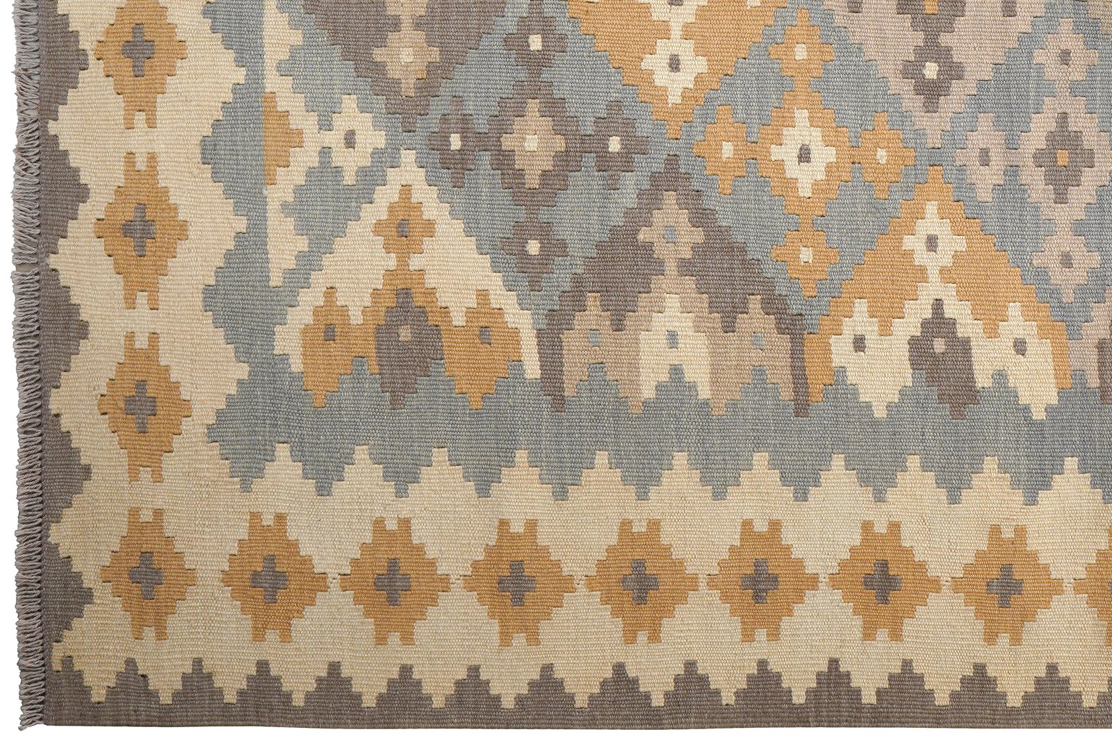 Kelim Gashgai — Handmade, 166x232 cm, Grey, 100% Virgin Wool | View 3