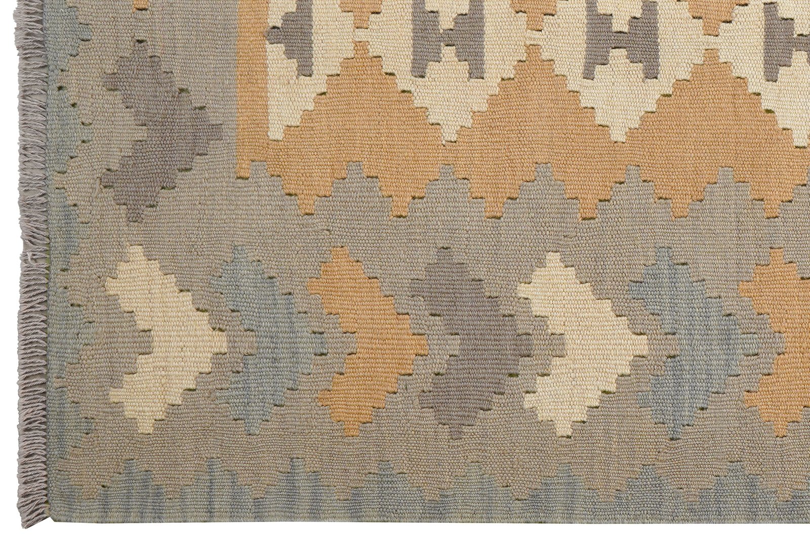 Kelim Gashgai — Handmade, 120x166 cm, Beige, 100% Virgin Wool | View 3