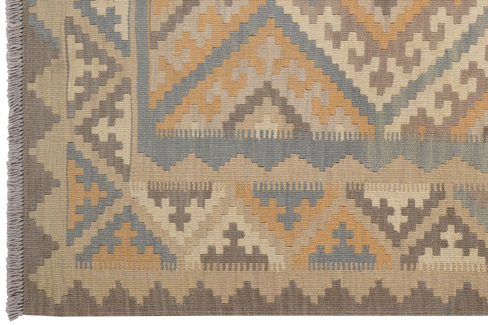 Kelim Gashgai — Handmade, 122x183 cm, Grey, 100% Virgin Wool | View 3
