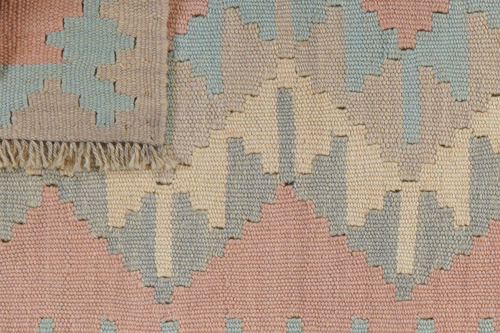 Kelim Gashgai — Handmade, 57x186 cm, Pink, 100% Virgin Wool | View 6