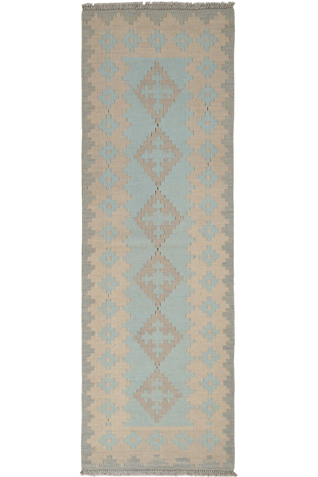 Kelim Gashgai — Handmade, 61x192 cm, Tuerkis, 100% Virgin Wool | Main view