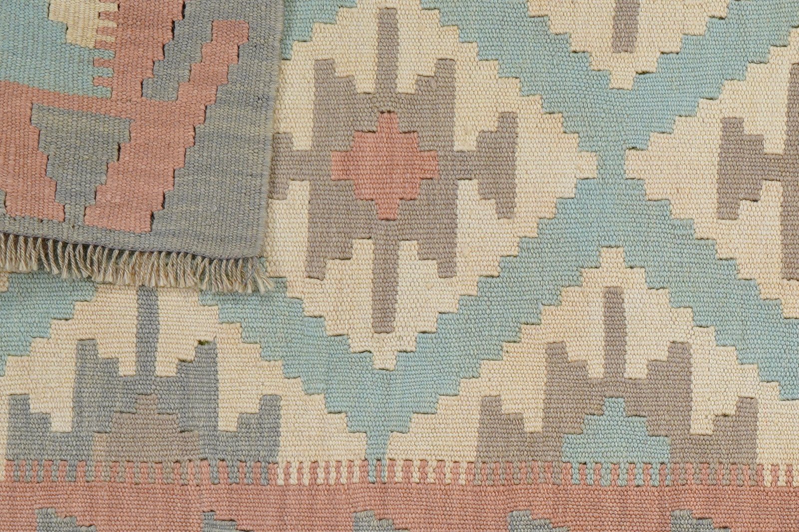 Kelim Gashgai — Handmade, 80x190 cm, Beige, 100% Virgin Wool | View 6