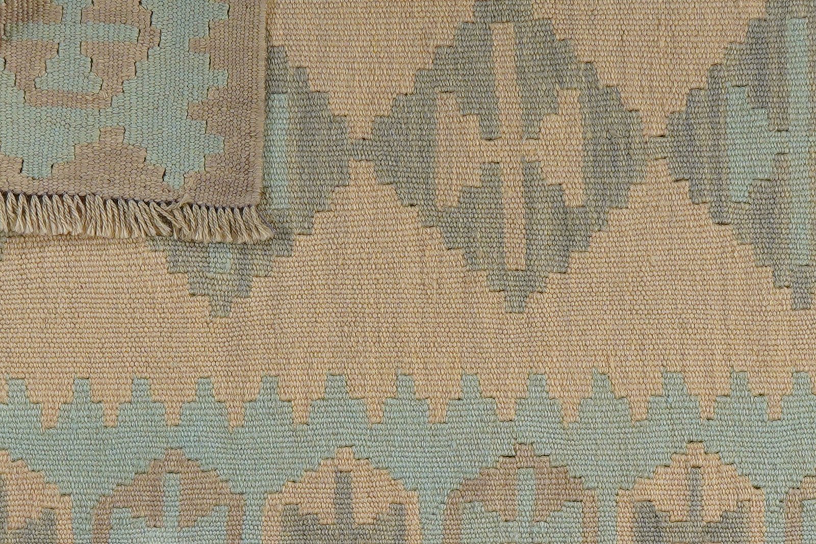 Kelim Gashgai — Handmade, 80x117 cm, Beige, 100% Virgin Wool | View 6