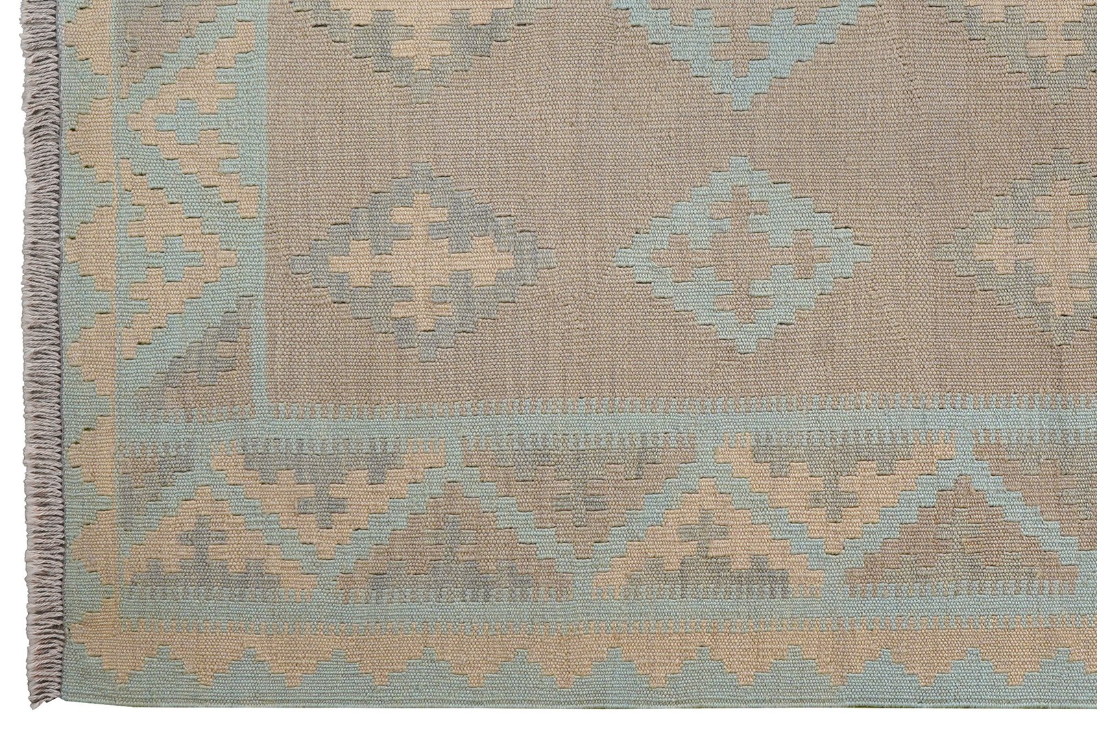 Kelim Gashgai — Handmade, 126x174 cm, Grey, 100% Virgin Wool | View 3