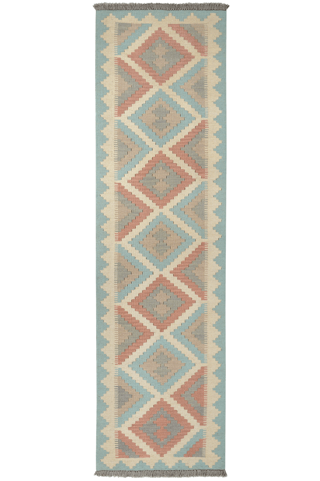 Kelim Gashgai — Handmade, 56x199 cm, Beige, 100% Virgin Wool | Main view