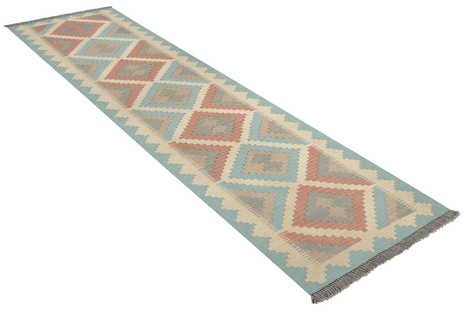 Kelim Gashgai — Handmade, 56x199 cm, Beige, 100% Virgin Wool | View 4