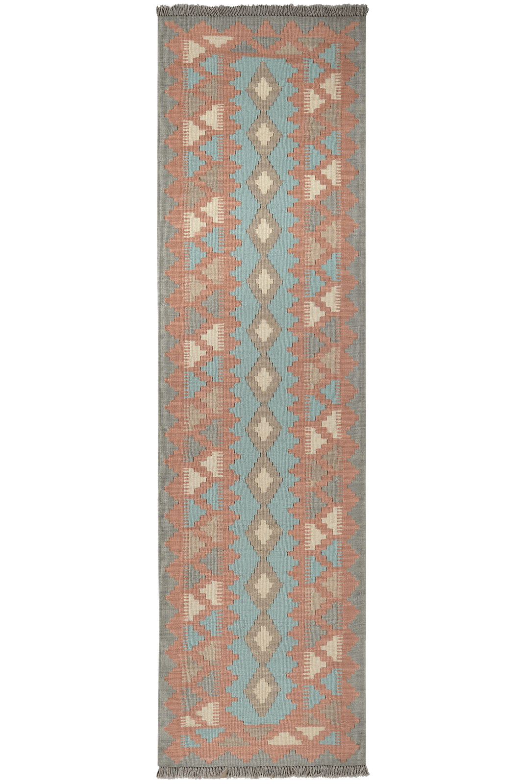 Kelim Gashgai — Handmade, 54x194 cm, Tuerkis, 100% Virgin Wool | Main view