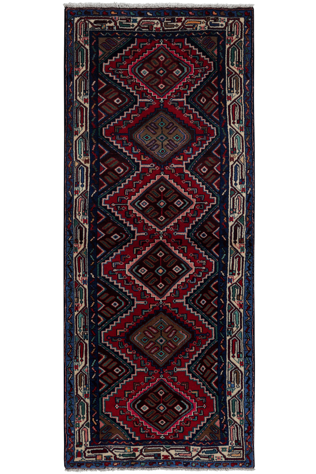 Zagheh — Handmade, 86x209 cm, Red, 100% Virgin Wool | Main view