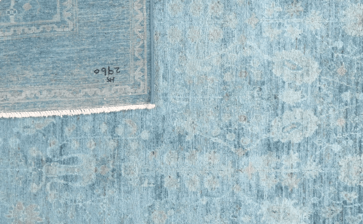 Shahi — Handmade, 122x180 cm, Blue, 100% Cotton | View 5