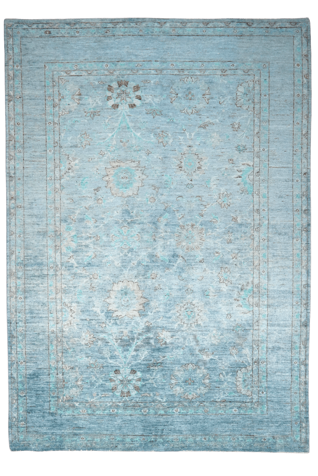Shahi — Handmade, 168x246 cm, Blue, 100% Cotton | Main view