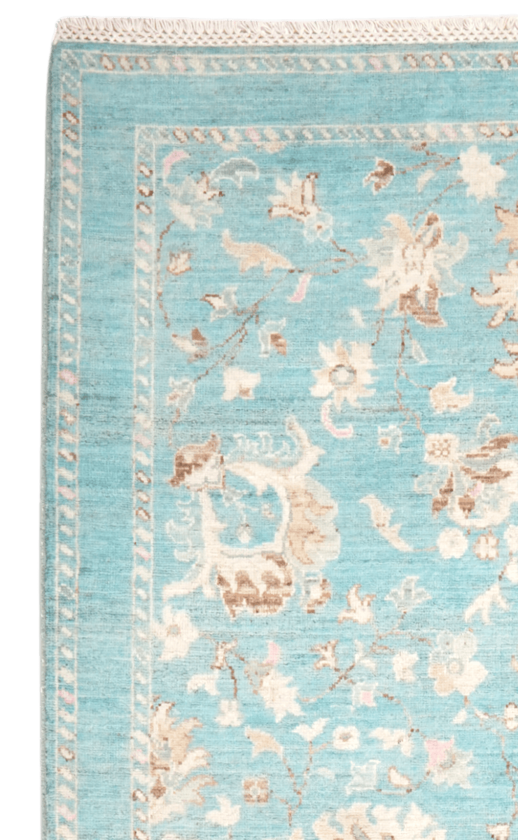 Shahi — Handmade, 124x187 cm, Blue, 100% Cotton | View 3