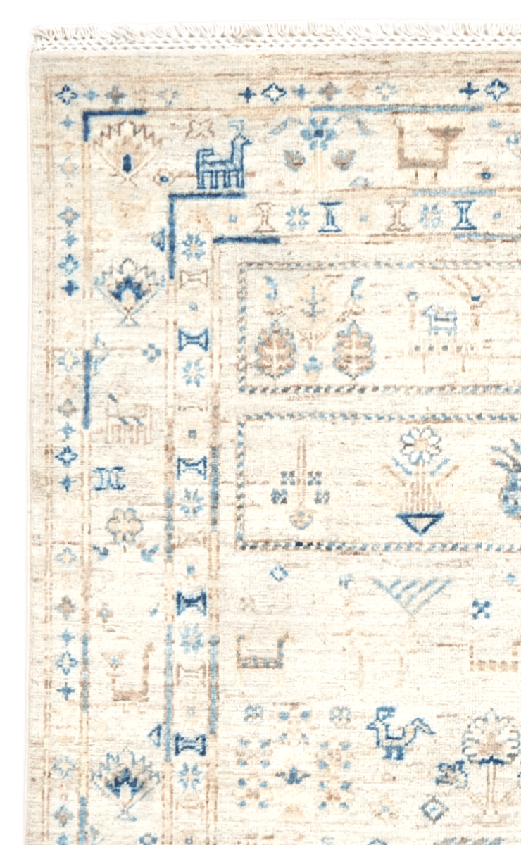 Shahi — Handmade, 121x185 cm, Beige, 100% Cotton | View 3