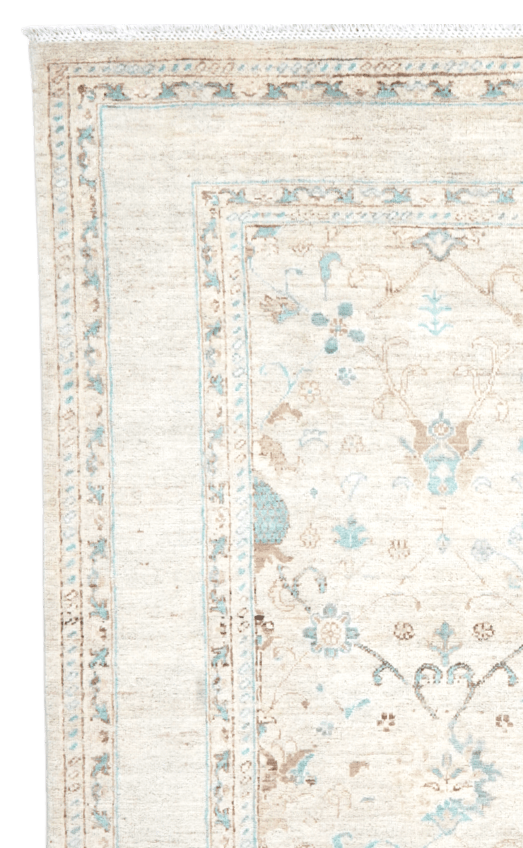 Shahi — Handmade, 177x244 cm, Beige, 100% Cotton | View 3